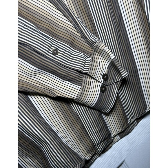 Murano Men’s Modern Comfort XLA Button Up Shirt Size XL Brown - Picture 4 of 6